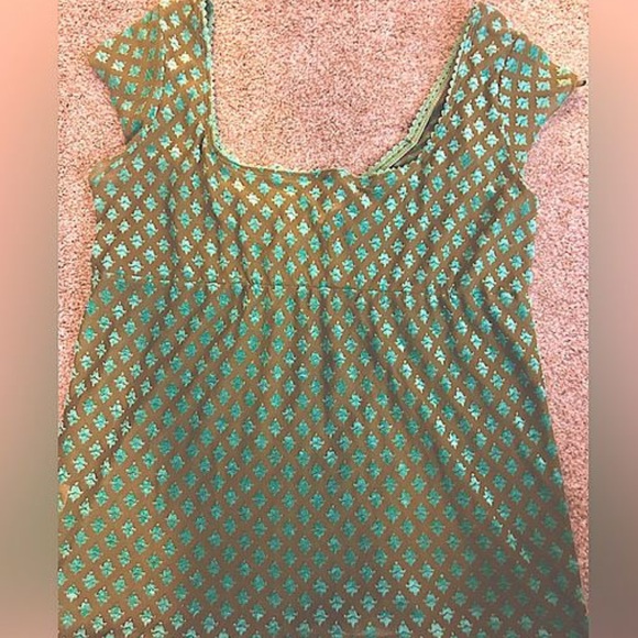 Free People Vintage Mesh Embroidered Lettuce Edge Shirt - Picture 8 of 8